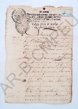 [Comunicación dirigida al Alcalde Ordinario de la Villa de Luján] 1808