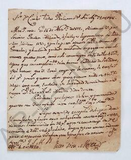 [Carta de Pedro Díaz de Vivar a Carlos Tadeo Romero] 1820