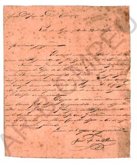 [Carta de Juan Manuel de Rosas dirigida a Juan de Dios Carranza] 1830