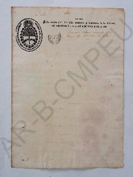 [Renuncia dirigida al Cabildo de la Villa de Luján] 1821